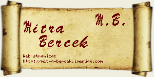 Mitra Berček vizit kartica